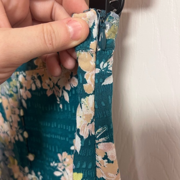 O'Neill Floral Maxi Skirt in Teal and Cream - Picture 9 of 16